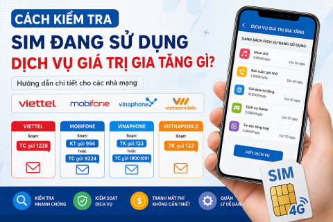 Cách Kiểm Tra SIM Đang Đăng Ký Dịch Vụ Giá Trị Gia Tăng Gì?