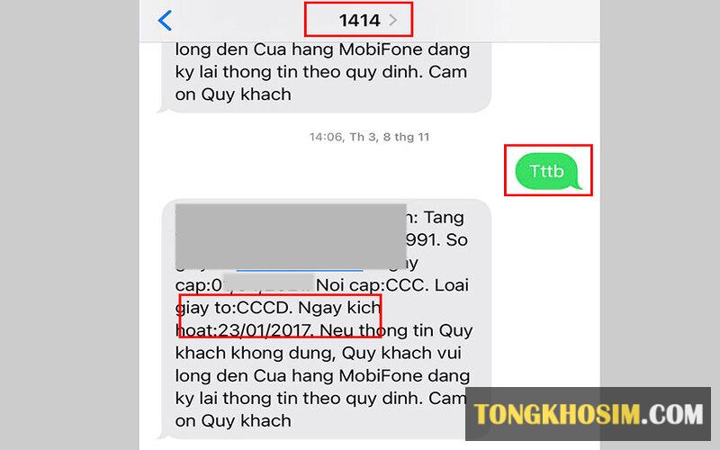 Có thể kiểm tra được ngày kích hoạt sim Mobifone thông qua tin nhắn