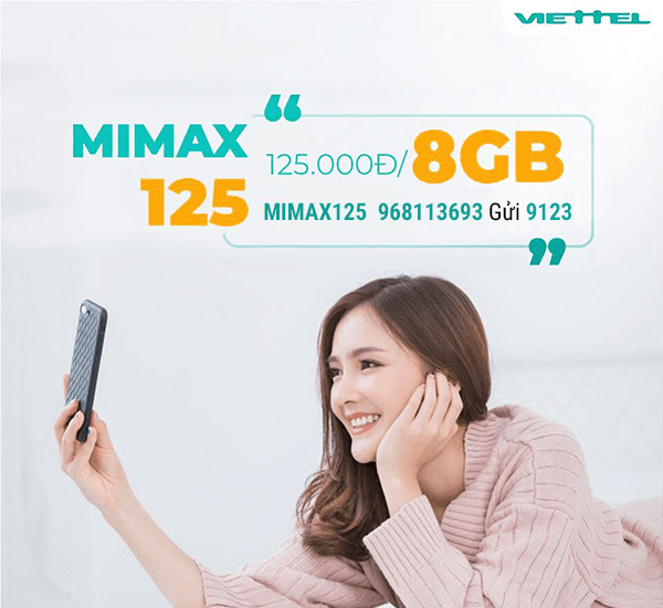 Gói cước Mimax125 là một trong những gói data 3G được yêu thích nhất hiện nay