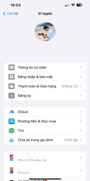 Tại cài đặt và đăng nhập vào icloud chọn icloud