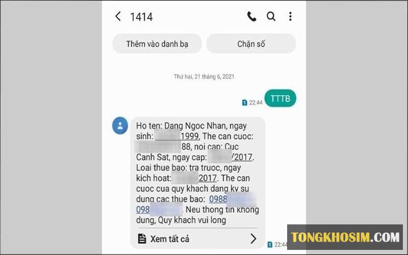 Bạn có thể soạn tin nhắn đến tổng đài để tra cứu thông tin sim chính chủ