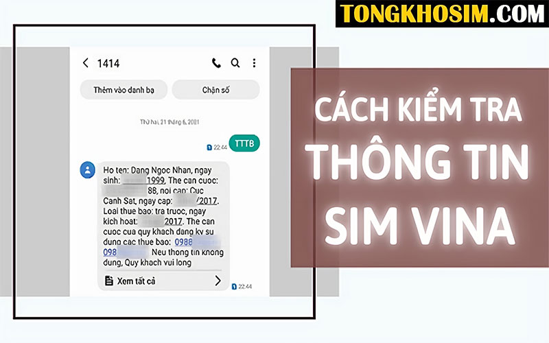 kiểm tra sim chính chủ vina bằng tin nhắn đơn giản, nhanh chóng