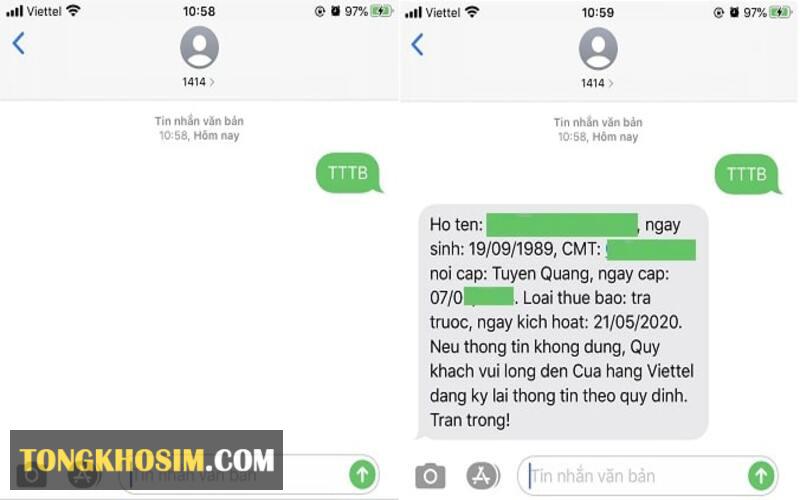 Qua tin nhắn bạn có thể kiểm tra được sim đang dùng gói trả trước hay trả sau