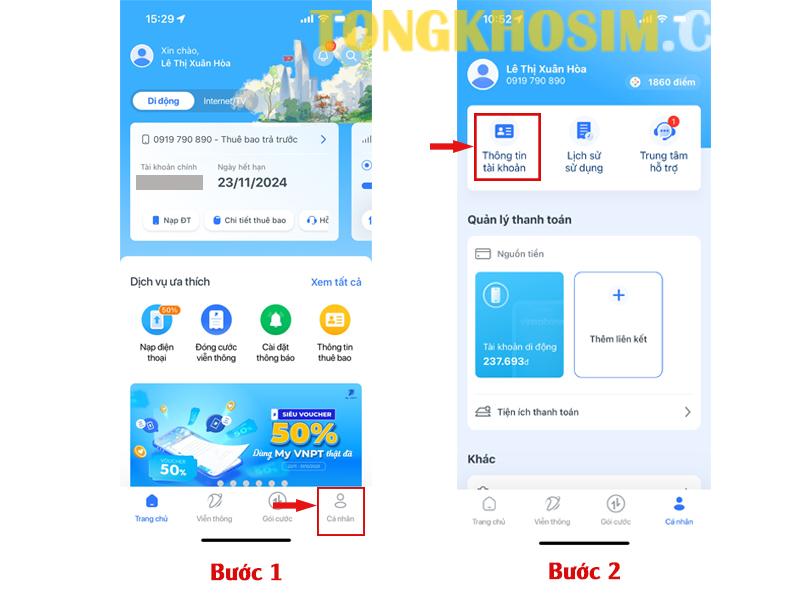 Thông qua ứng dụng My VNPT có thể giúp bạn tra cứu được thông tin sim Vinaphone