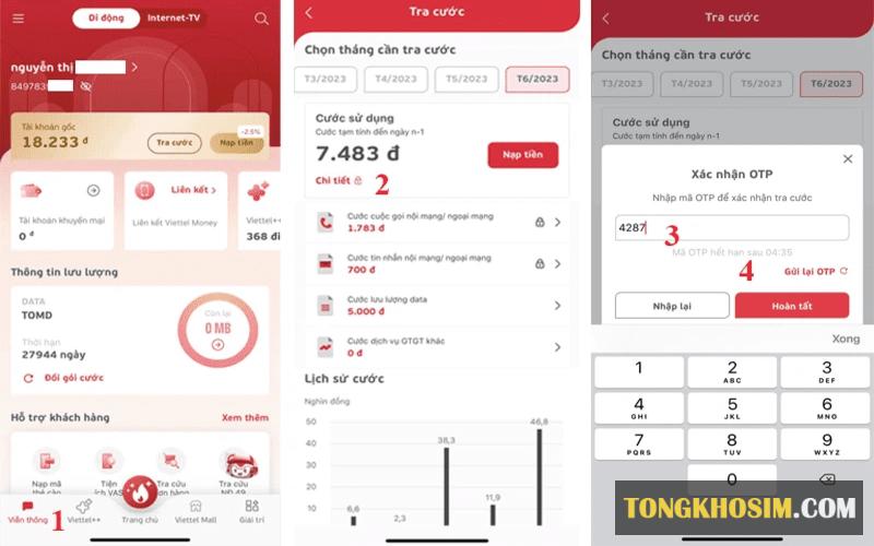 Bạn có thể tra cứu được tài khoản sim trả sau Viettel thông qua ứng dụng My Viettel
