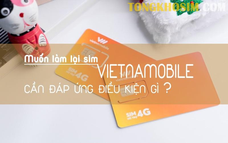 Muốn làm lại sim Vietnamobile cần đáp ứng những điều kiện nào