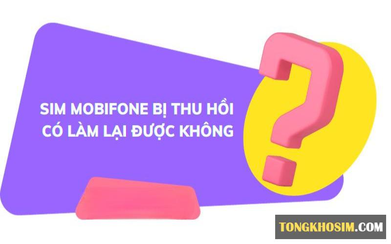 Giải đáp Sim Mobifone Bị Thu Hồi Có Làm Lại Được Không?