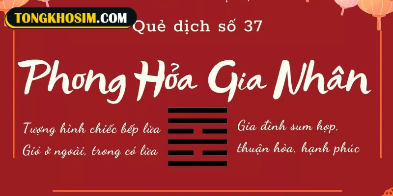 Quẻ số 37 Phong Hỏa Gia Nhân nổi bật trong khái niệm Kinh Dịch