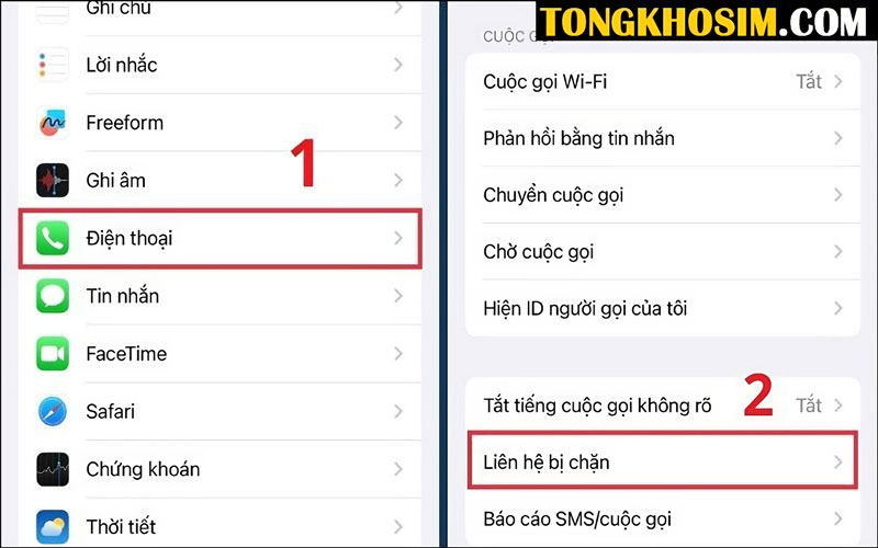 Kiểm tra lại danh sách số điện thoại bị chặn trên iPhone