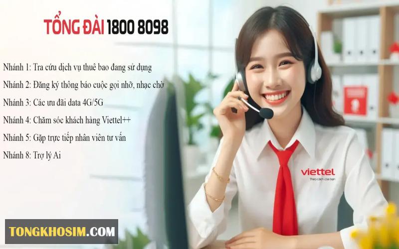 Gọi đến tổng đài Viettel 1800 8098 để được yêu cầu khóa sim Viettel trả sau