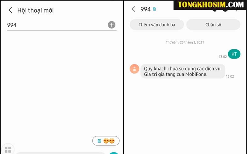 Cú pháp kiểm tra các dịch vụ, gói cước mà thuê bao MobiFone đang sử dụng.