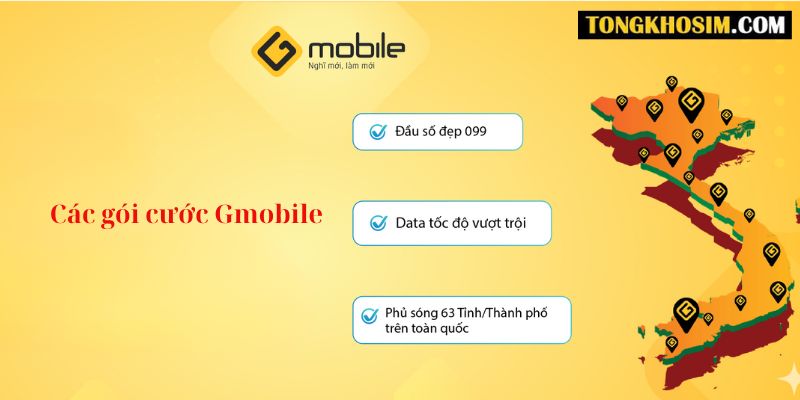 Khám phá các gói cước Gmobile hợp tác với những nhà mạng lớn